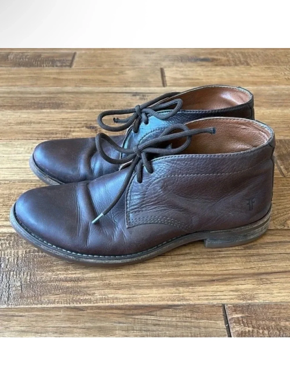 Frye Leather Chukka Boots Brown Distressed Mens Size 9